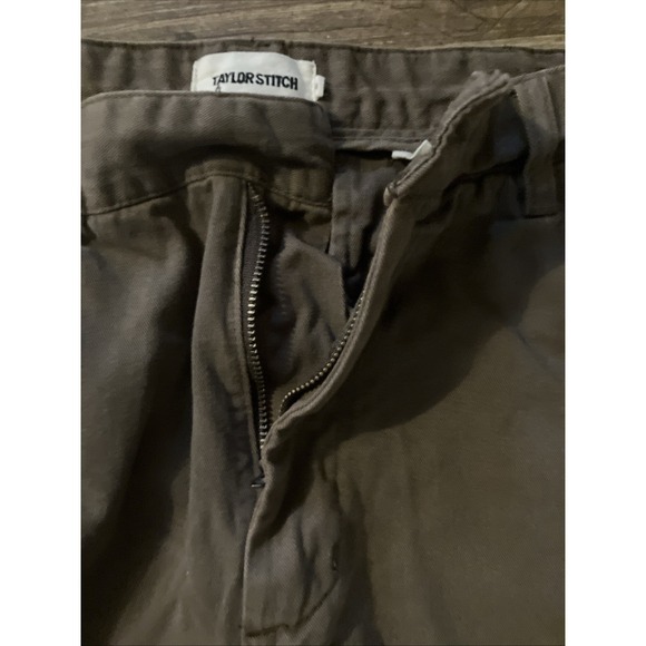 Taylor Stitch The Foundation Democratic Pants Brown Chino 34 Missing Button - Picture 6 of 10